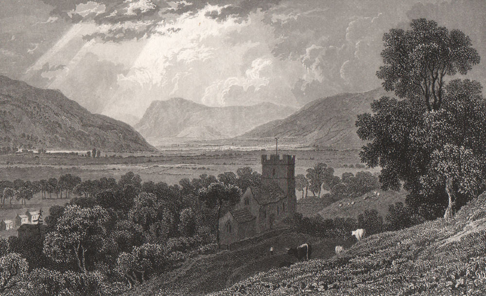 New Radnor, Radnorshire, Wales, by Henry Gastineau 1835 old antique print